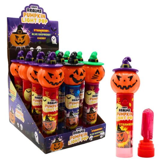 1 x Candy Realms Halloween Pumpkin Light Pop 11g